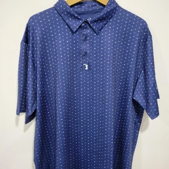 Men's Play Bad Look Good Par Golf Polo Shirt BogeyBros Blue Size S - Picture 3 of 11